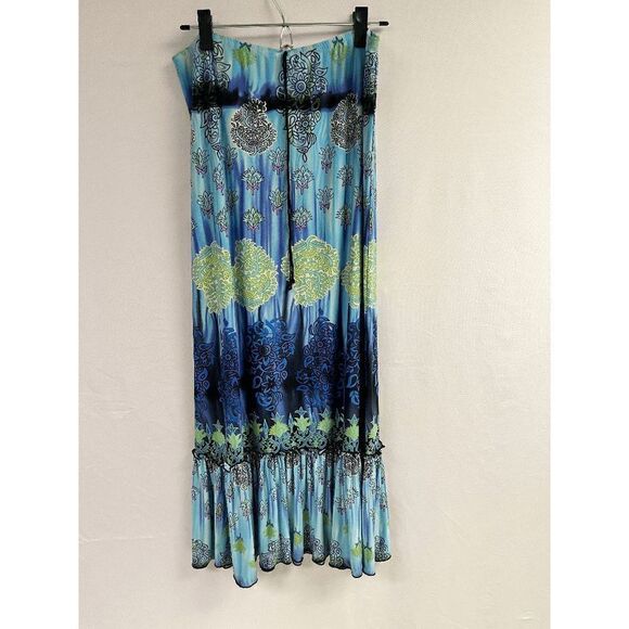 Wrapper Womens Casual Mermaid Hem Boho Maxi Skirt Multicolored Floral - Picture 2 of 3